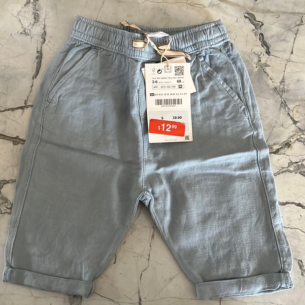 Light blue linen pants